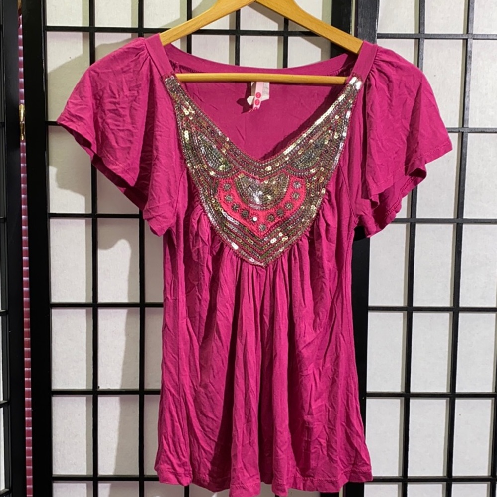 579 Sequin Top Size M